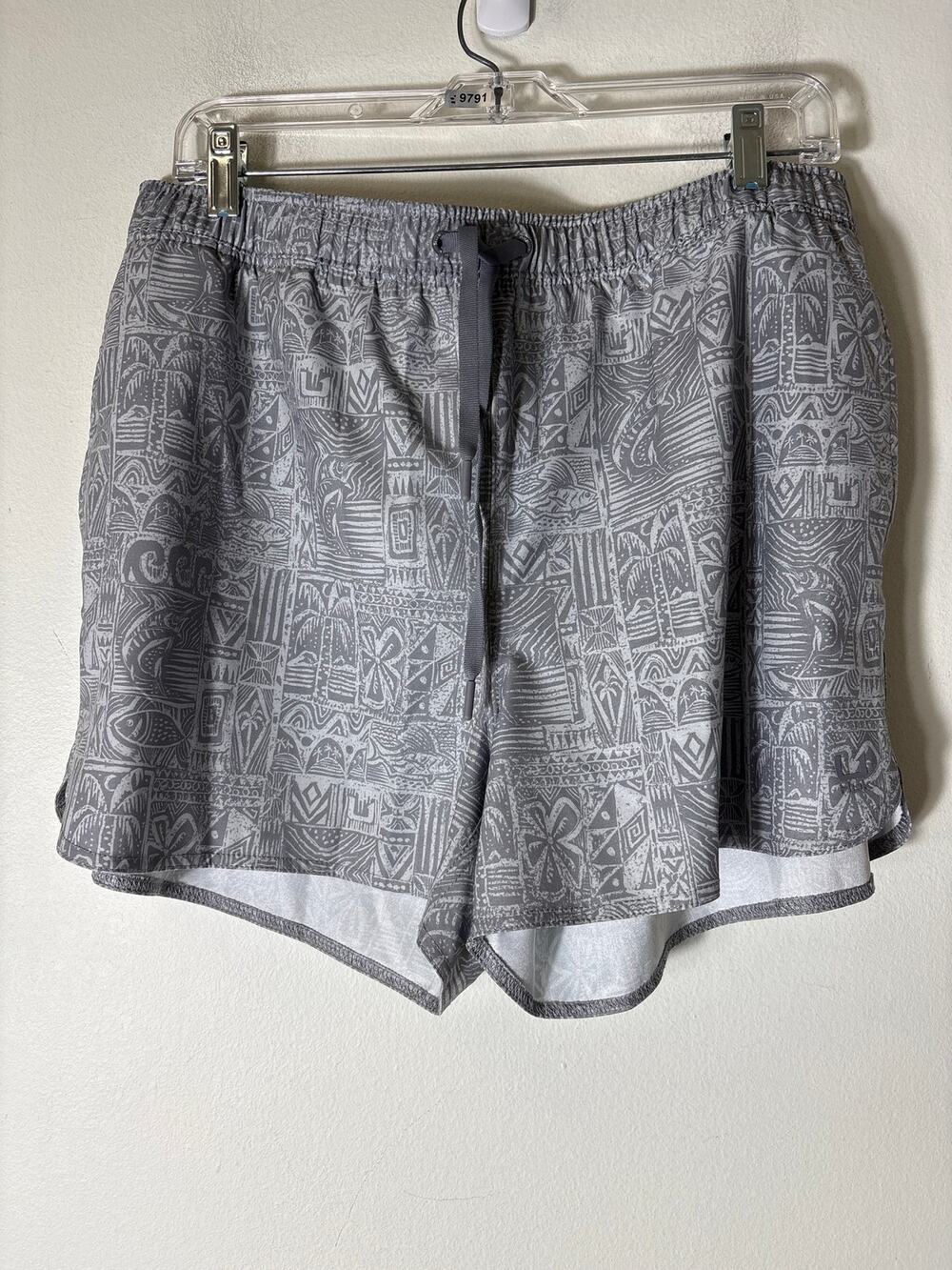 Men's HUK Gray Swim Trunks Sz XL